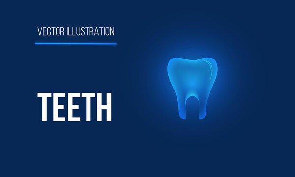 tooth with paste light blue vector file polygon illustration 