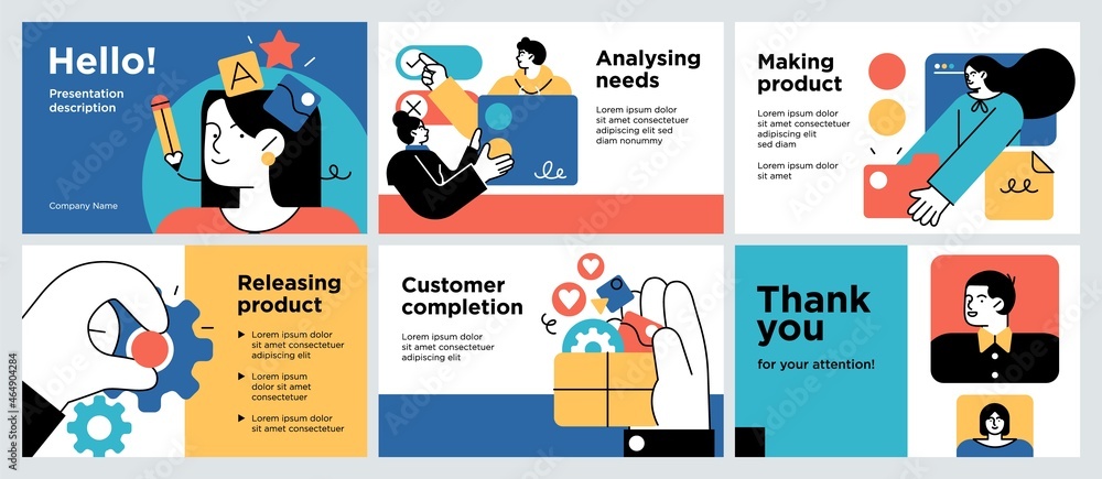 Poster presentation and slide layout background. design template with business people. use for business ann