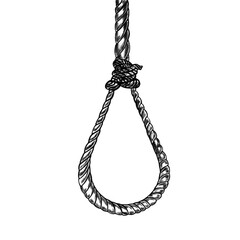 Vector illustration of a gallows with black lines