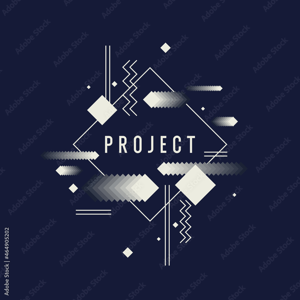 Poster abstract background in a modern trendy style. poster with simple flat different geometric shapes.