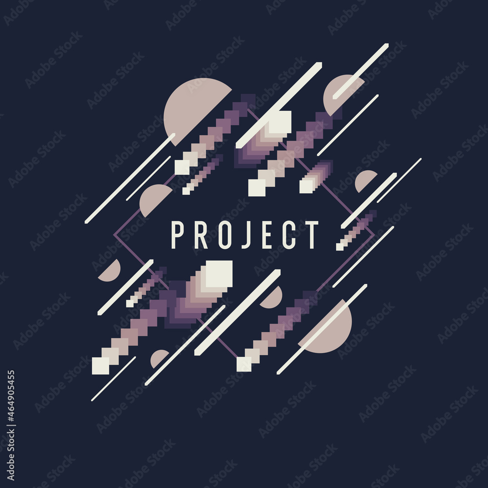 Poster geometric background with various shapes. fashionable vector graphics for design. abstract backgroun