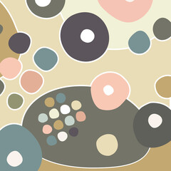 Pattern of colorfull circles, dots. Vector.