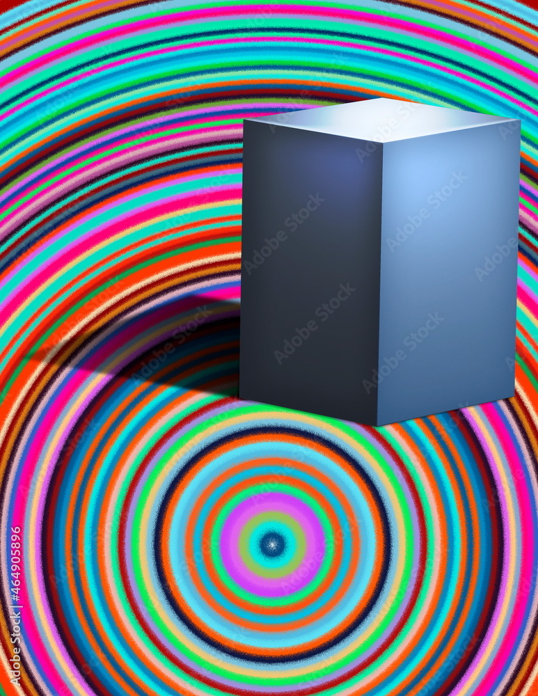 Poster parallelepiped or block
