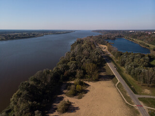 Wisła w Płocku/Vistula river by Plock city, Mazovia, Poland - obrazy, fototapety, plakaty