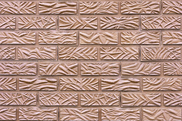 Fototapeta premium The texture is a brick wall. blossom, color, bloom, flower, coloring, cream beautiful bricklaying. brickwork. abstract background