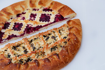 homemade pie, Baked  Pie, Home baking .  pieces of pie