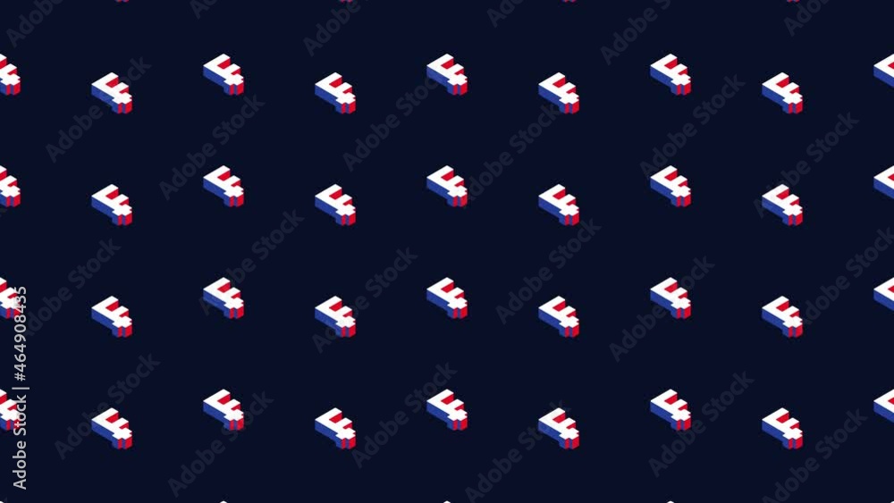 Aufkleber isometric symbols of swiss currency franc in animated pattern on a dark background. simple seamless 