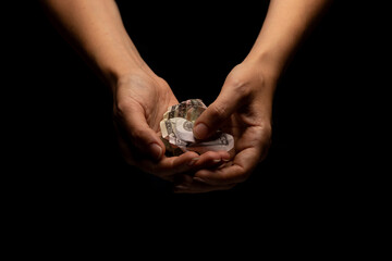 Giving Alms to the poor. Inflation and economic problems, unemployment and lack of money, concept.