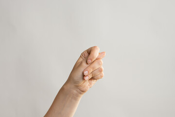 Hand gestures. Fig negative gesture, nothing there