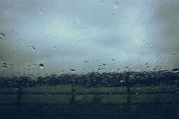Rain through a window