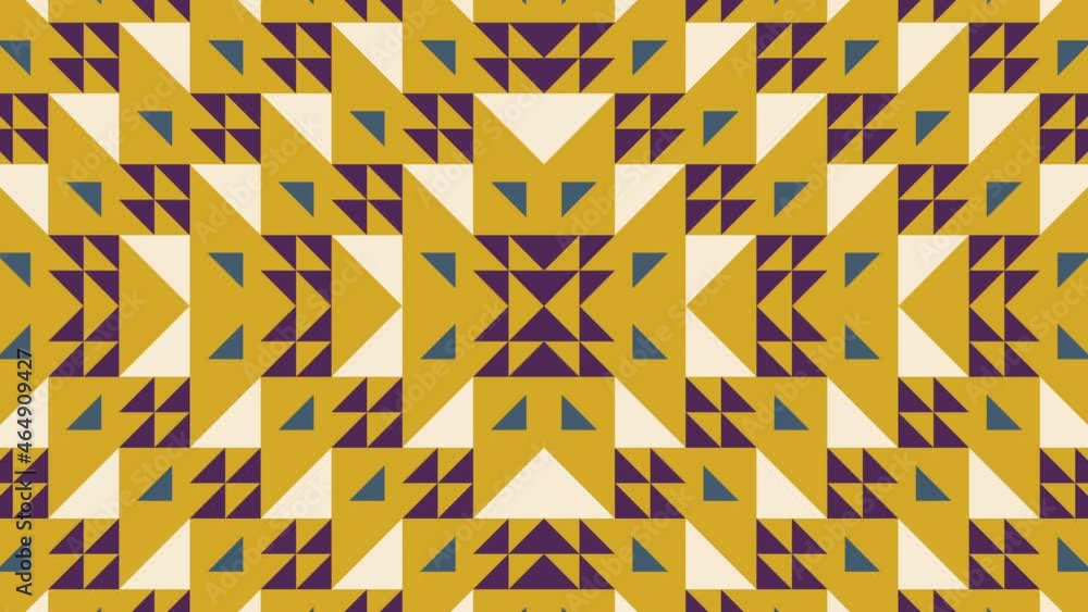 Aufkleber abstract shapes in minimal dynamic pattern. multicolor geometric mosaic with animated tiles. motion 