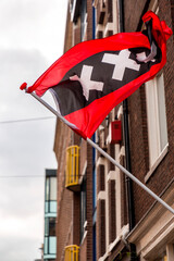 Amsterdam city flag with three crosses