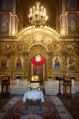 Fototapeta na wymiar Interior of St. Michael's Golden-Domed Monastery at Kiev, Ukraine.
