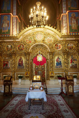 Fototapeta na wymiar Interior of St. Michael's Golden-Domed Monastery at Kiev, Ukraine.