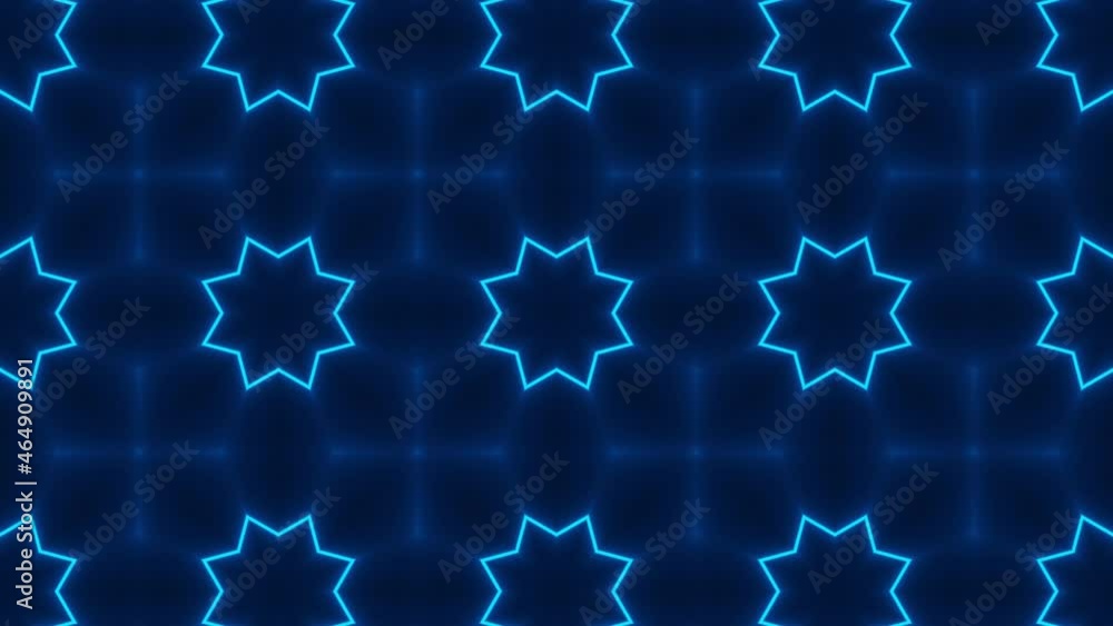 Aufkleber neon glowing abstract mosaic seamless loop animation. futuristic motion graphics on a dark backgroun