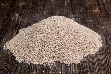 pearl barley for cooking porridge, made from barley