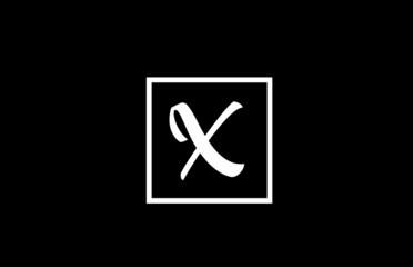 black and white Z alphabet letter logo icon. Simple square design for business and company