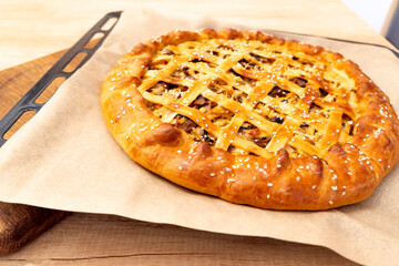 homemade pie, Baked  Pie, Home baking concept