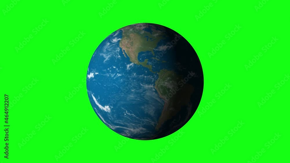 Canvas Prints world, planet earth is rotating in green screen animation. loop animation.