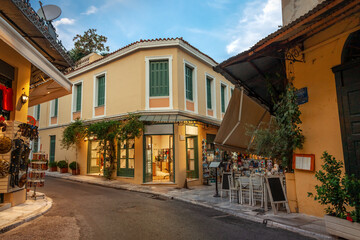 Fototapeta na wymiar Street view of Athens