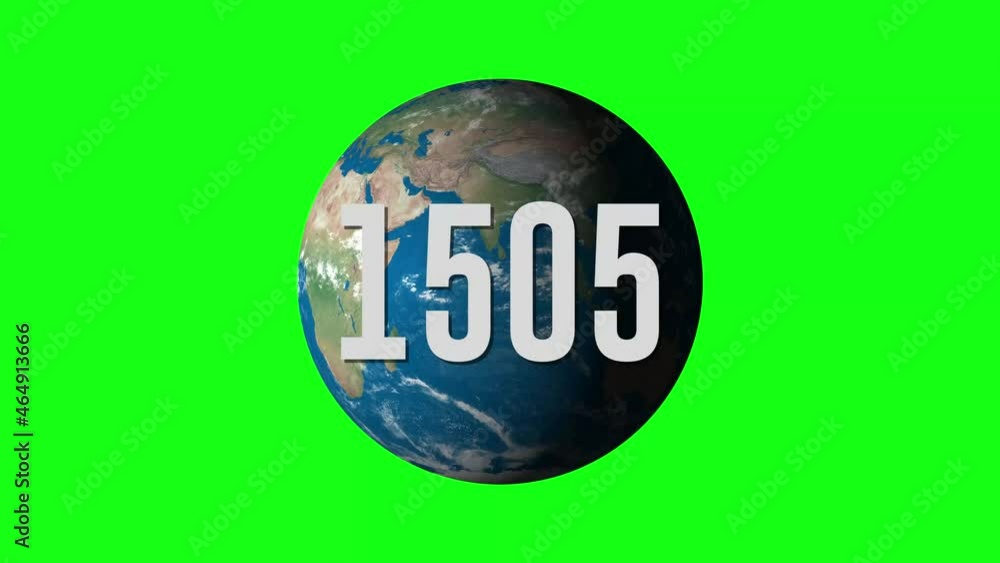 Canvas Prints animation of evoluiton of planet earth, world. time lapse of world rotation 0 year to 2022animation 