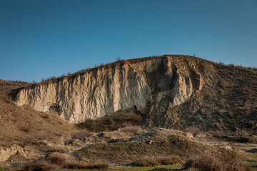 Beautiful landscape in the mountains at summer in daytime. Mountains at the sunset time. Azerbaijan, Caucasus.
