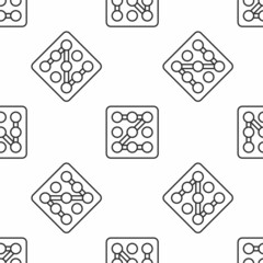 Grey line Graphic password protection and safety access icon isolated seamless pattern on white background. Security, safety, protection, privacy concept. Vector