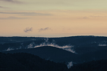 sunrise in the mountains