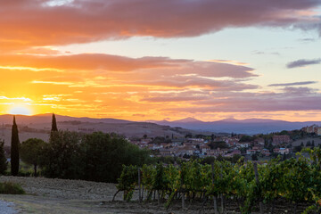 sunset in the mountains