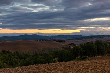 sunset in the mountains