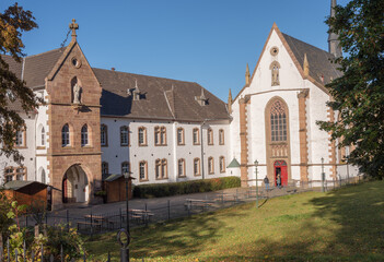 Fototapeta premium Die Abtei Mariawald (lat. Abbatia B. M. de Nemore) ist ein ehemaliges Kloster des Ordens der Trappisten nahe Heimbach in der Eifel 