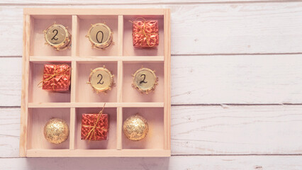 Christmas advent calendar 2022 the concept of Christmas