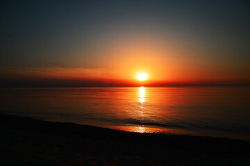 Sunset on the baltic sea