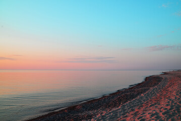 Sunset on the baltic sea