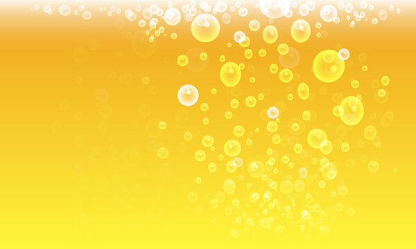 Beer Fizzy Orange Drink Bubbles Sparkling Golden Beverage