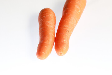carrots on a white background
