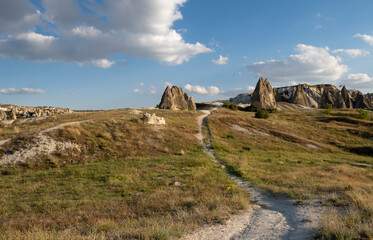 Fototapeta na wymiar Goreme National Park and Rock Sites of Cappadocia, volcanic landscape