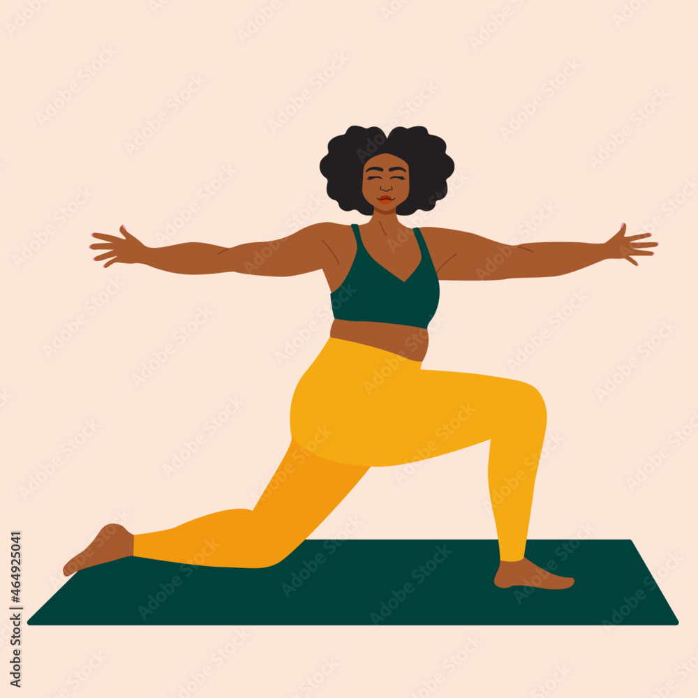 Wall mural Illustration of woman wearing sportswear doing yoga pose