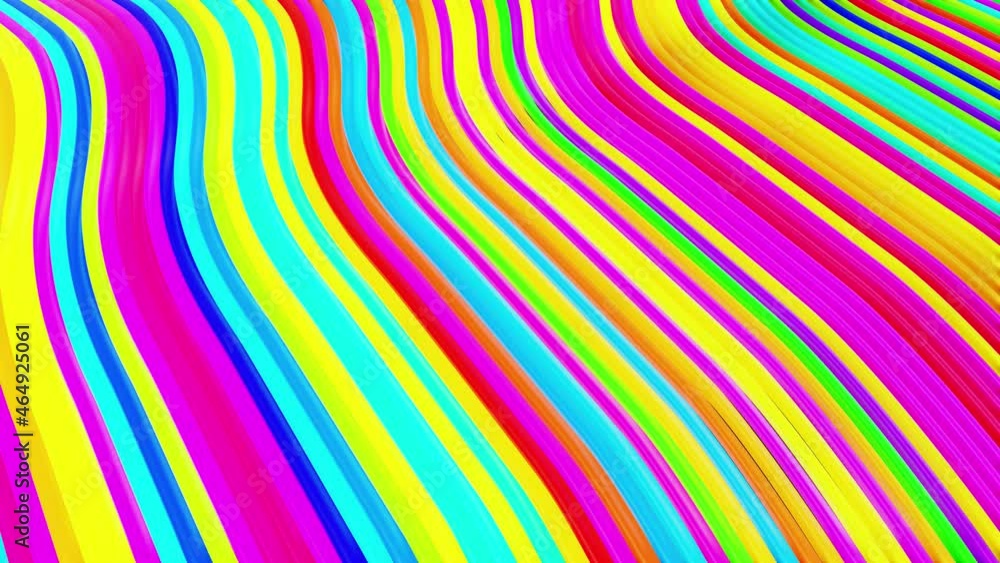 Poster abstract geometric looped bg with multicolor curved tubes form stripe structure light effects. curve