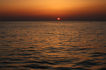 sunset over the sea