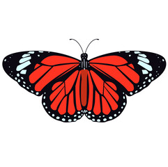 Mariposa monarca - ilustración vectorial