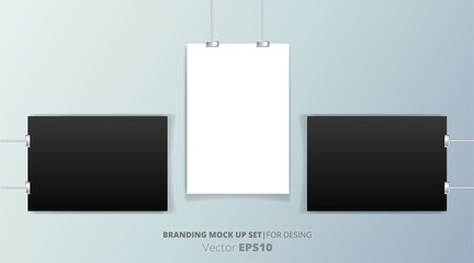 Poster mockup A4 vector