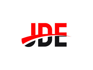 JDE Letter Initial Logo Design Vector Illustration
