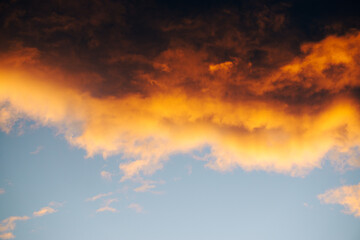 Sunrise orange clouds