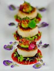 Pan Seared Scallops & caviar