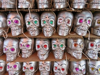 ceramic skulls, Day of the dead, Mexico