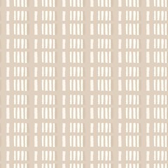 Minimal ecru jute plain vertical stripe texture pattern. Two tone washed out beach decor background. Modern rustic brown sand color design. Seamless striped distress shabby chic pattern. 
