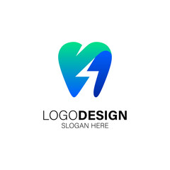 dental design collection for dental care logo design