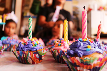 birthday cake with candles