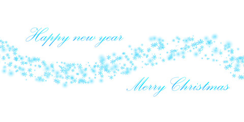 Winter snow background. Abstract template shining colorful illustration with snowflakes. Pattern for new year and christmas. Magic snowfall banner.